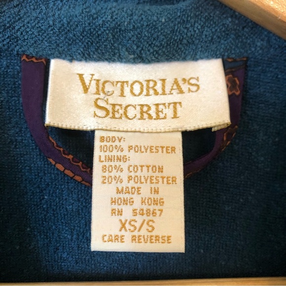 Vintage Victoria Secret Women’s Small Gold Tag Belted Robe Floral Paisley Print - Picture 2 of 10